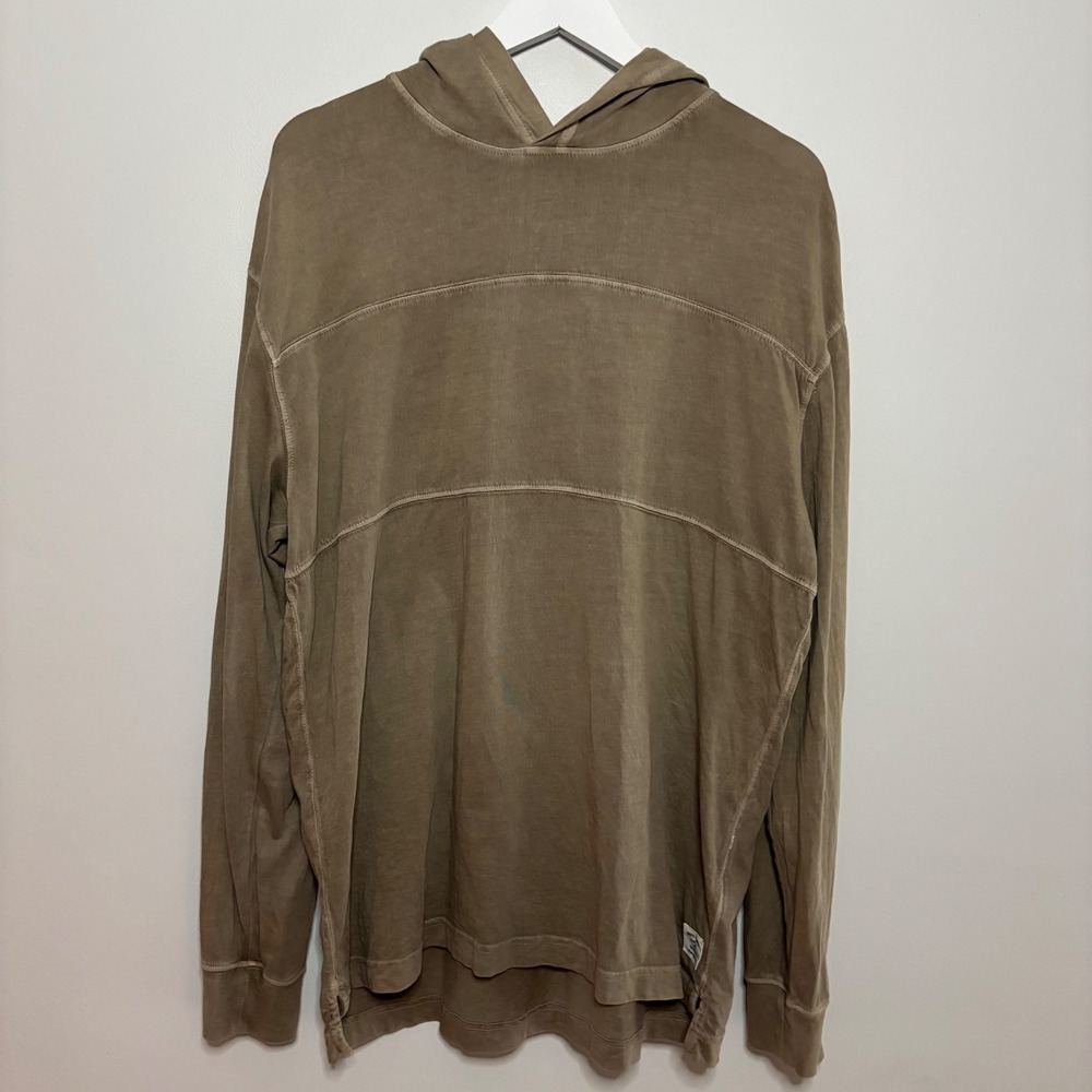 ROOTS Organic Cotton Enzyme-Washed Hoodie Men Large Sweatshirt Logo Canada Cozy